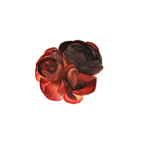 Shaded Triple Blood Red Rose on Concord Clip & Brooch Pin
