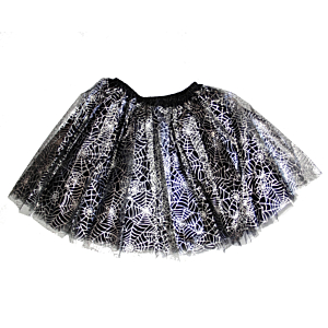 3-Layer Silver Cobweb Design Tutu Skirt