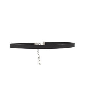 1cm Imitation Leather Choker with Lobster Clasp Fastening