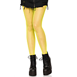 Nylon Fishnet Pantyhose - Neon Yellow