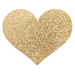 Αυτοκόλητα Θηλών - Flash Heart Nipple Stickers Gold
