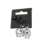 Spider, Bat & Web Earrings
