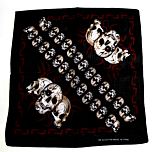 Triple Skull & Mini Skulls Bandana 53cm x 53cm