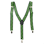 Black/ Green Checkered 2.5cm Braces