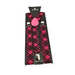 Pink Tartan 2.5cm Braces