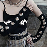 Gothic Women Fashion Shirt Black os