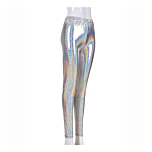 Silver foil leggings