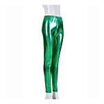 Green foil leggings