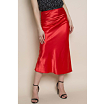  Satin Midi Skirt