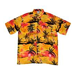 Orange Palm Tree YAtch Shirt XL