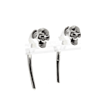 Skull Earrings with Long Spike Back