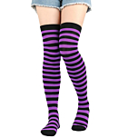 Stocking Over The Knee Socks Fuchsia Black