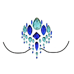 Assorted Blue Crystal Boob Gems/ Jewels - Style A