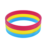2.3cm Pansexual Silicon Bracelets