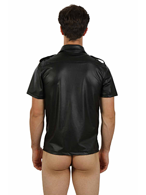 Mens Leatherlook Shirt - Fetish Top