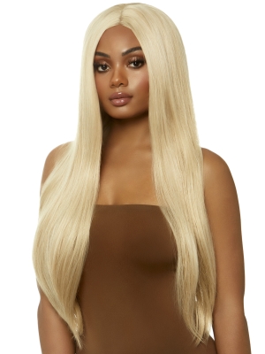 Long straight center part wig - Blonde