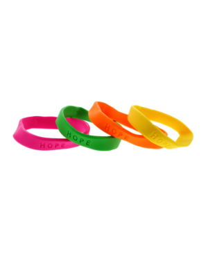 Assorted Neon HOPE Silicon Bracelets