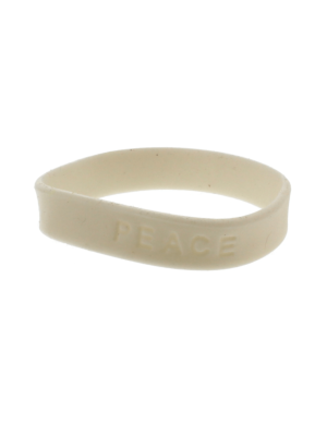 White PEACE Silicon Bracelet