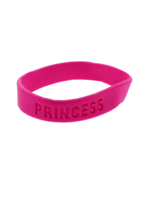 Neon Pink PRINCESS Silicon Bracelet