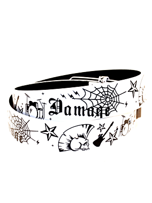 Printed Gothic Rock & Roll Print Belt