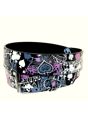 Printed Gothic Playing Cards Belt