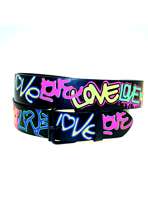 Printed Multicolour Love Belt