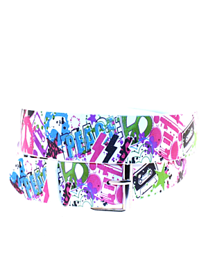 Printed Multicolour Hippy Peace Belt