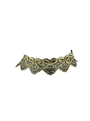 Gold Filigree Patterned Choker