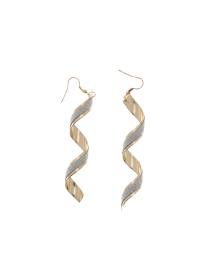 Glitter Spiral Earrings