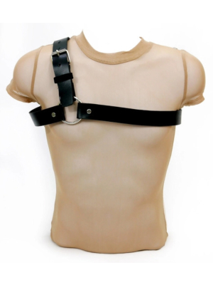 Men's Fetish Harness with One Shoulder Grip