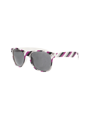Asexual Coloured Striped Sunglasses