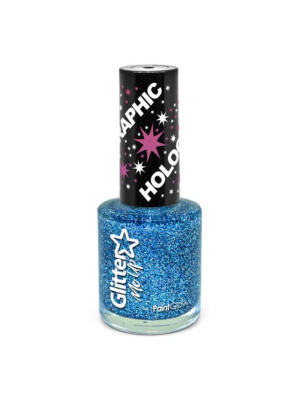 Holographic Glitter Nail Polish - Blue