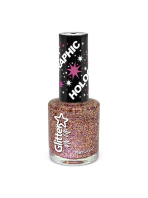 Holographic Glitter Nail Polish - Rose