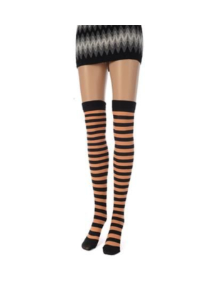 Stockings orange and black stripe