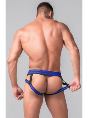 Maskulo Youngero Generation Y  Männer-Fetisch Glow Jockstrap Blue