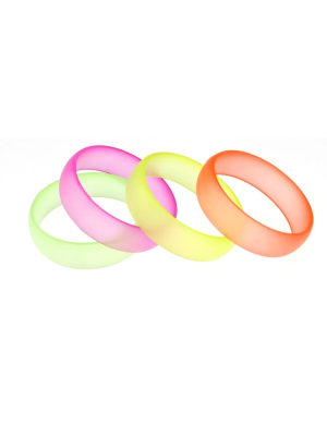 Neon Asst. Transparent Frosted Bangles