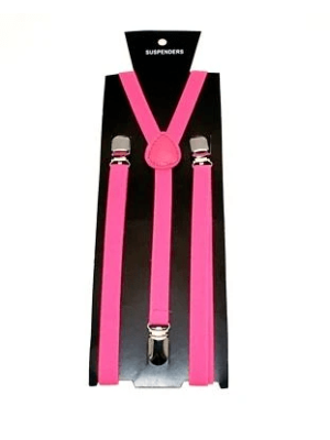Neon Pink 1.5cm Plain Braces