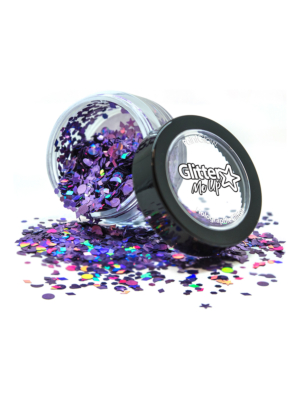 Holographic Loose Glitter Shapes - purple