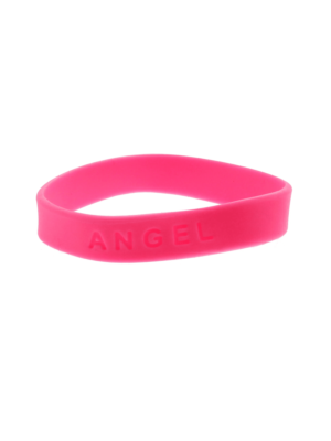 Neon Pink ANGEL Silicon Bracelet