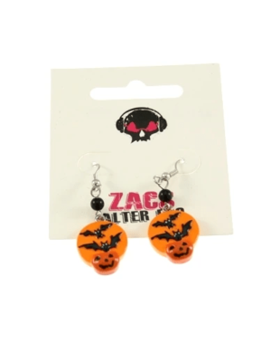 Pumpkin & Bat Earrings
