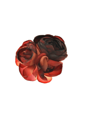 Shaded Triple Blood Red Rose on Concord Clip & Brooch Pin