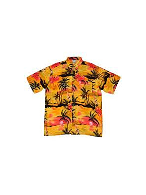 Orange Palm Tree YAtch Shirt XL