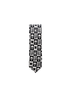 Skulls and Spiders on Checkered Ties