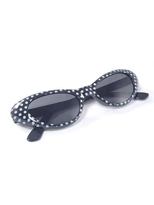 Black polka dot glasses