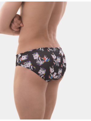 Barcode Berlin Swim Brief Fucking Unicorns - Black	