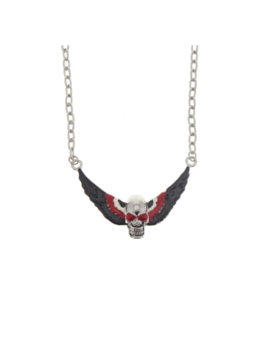 Multi Colour Winged Skull Necklace