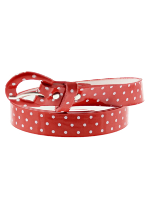 96 x 2cm Red Polka Dot Retro Waist Belt