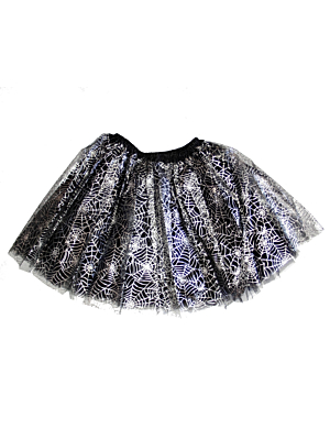 3-Layer Silver Cobweb Design Tutu Skirt