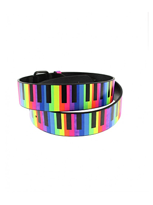 Printed Rainbow Piano Belt